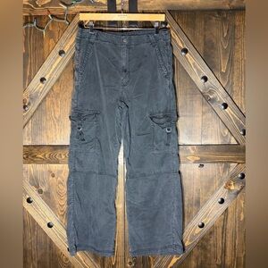 American Eagle Stretch Cargo Pants Washed Black Size 12 Regular